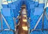 2012 Hino Melpha interior view of the passenger's seats.