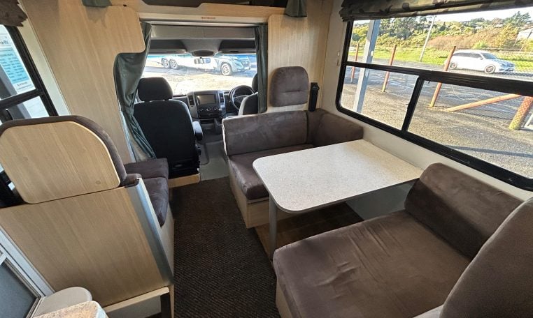 2015 Kea Horizon M721 interior view showing the front dinette.