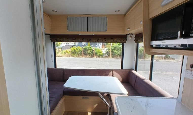 2015 Kea Horizon M721 interior view showing the spacious rear lounge.