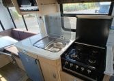 2015 Kea Horizon M721 interior view showing the gas hob in the kitchen.