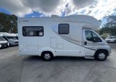 Side view of a 2017 Auto-Trail Tribute 625 motorhome showing the driver's door.