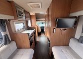 TV mounted inside a 2017 Auto-Trail Tribute 625 motorhome living area.