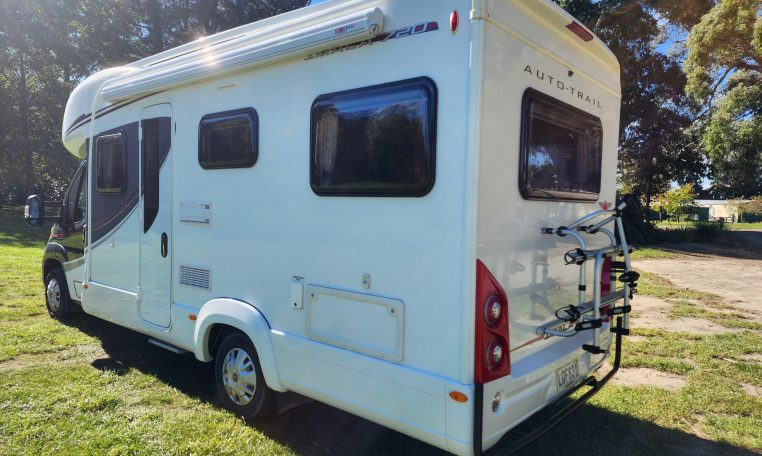 2018 Auto-Trail Imala 720 motorhome exterior view of the awning.