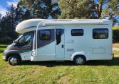 2018 Auto-Trail Imala 720 motorhome exterior view showing the habitation door.