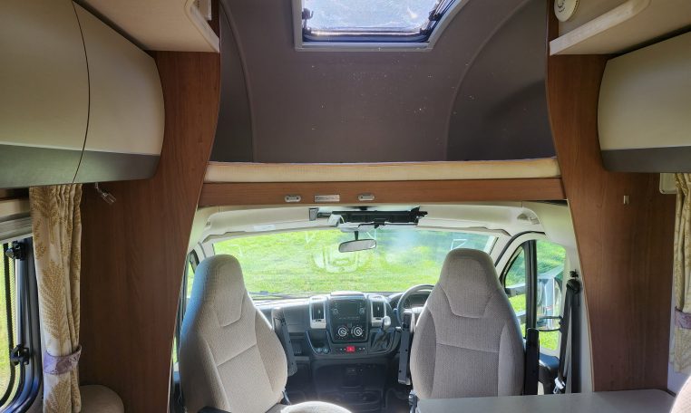 2018 Auto-Trail Imala 720 motorhome interior view showing the convenient sleeping area above the cab.