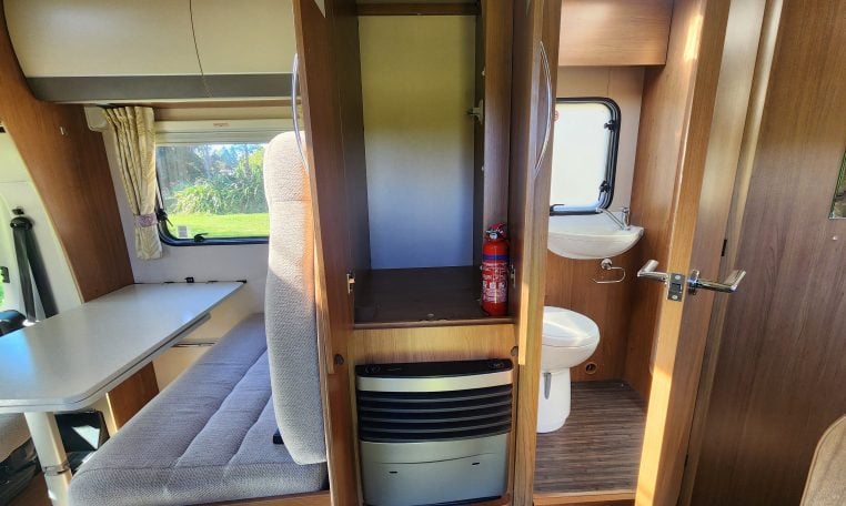 2018 Auto-Trail Imala 720 motorhome interior view showing the heater.