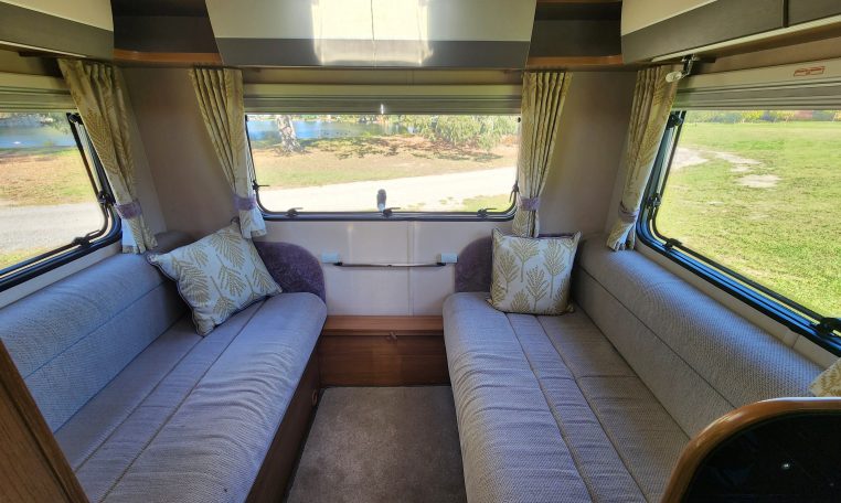 2018 Auto-Trail Imala 720 motorhome interior view showing the spacious rear lounge.