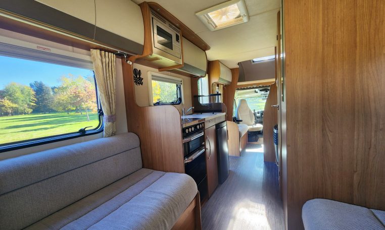 2018 Auto-Trail Imala 720 motorhome interior view of the skylight.