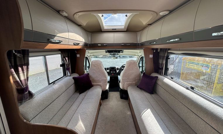 2018 Auto-Trail Tracker RS motorhome interior view showing the spacious front lounge.
