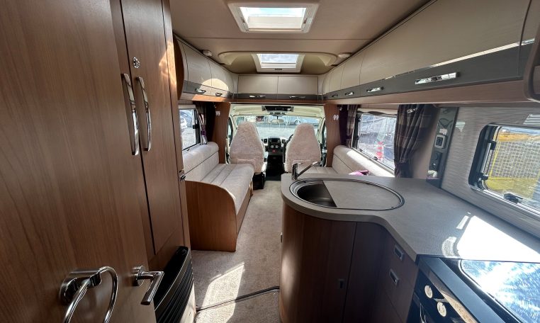 2018 Auto-Trail Tracker RS motorhome interior view showing the ample overhead storage.