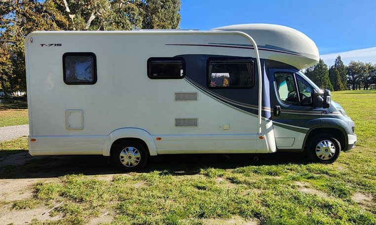 2018 Auto-Trail Tribute 715 motorhome exterior view showing the driver's side.
