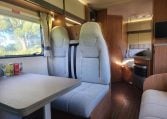 2018 Auto-Trail Tribute 715 motorhome interior view showing the passenger seatbelts.