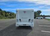 Rear view of the 2018 Bailey Autograph 79-4T motorhome displaying overall back profile and exterior details.