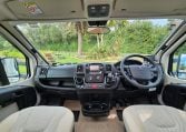 2018 Bailey Autograph 79-4T motorhome cab with dashboard layout, seating, and driving controls for comfort and functionality.