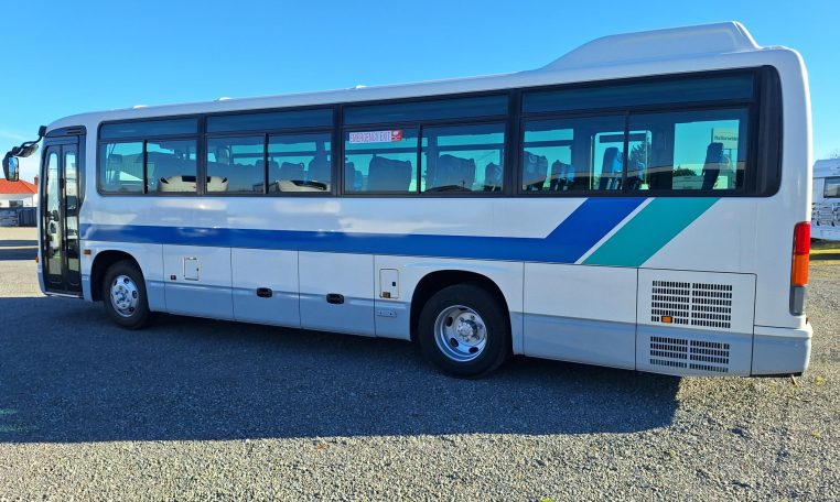 2018 Hino Melpha exterior passenger entrance.