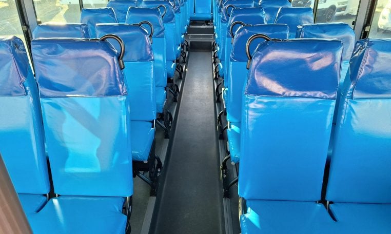 2018 Hino Melpha interior view showing the passenger seating.