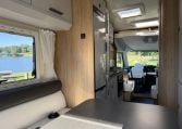 2018 Roller Team Pegaso 745 interior view of the hallway, kitchen and cab.