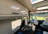 2018 Roller Team Pegaso 745 interior kitchen hob and cab view.