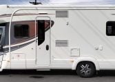 2019 Auto-Trail Frontier Delaware S exterior showing the habitation door.