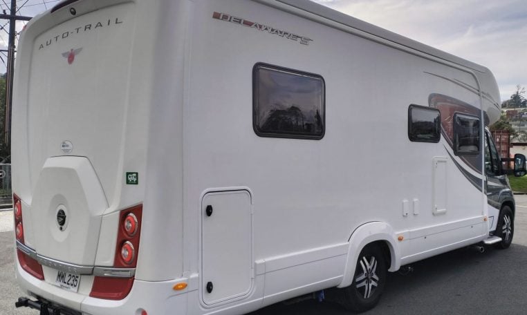 2019 Auto-Trail Frontier Delaware S exterior rear side view.