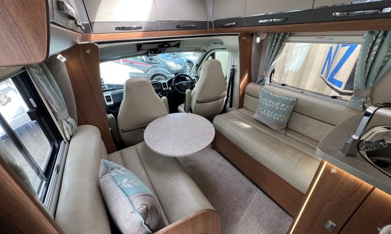 2019 Auto-Trail Frontier Delaware S interior view showing the spacious front lounge.