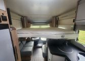 2019 Roller Team T-Line 785 interior view showing the drop-down bed.
