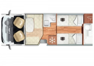 2019 Roller Team T-Line 785 interior floorplan.