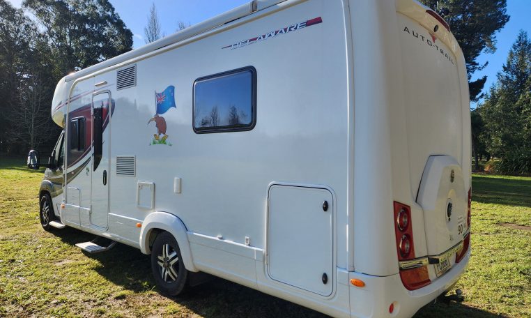 2020 Auto-Trail Delaware exterior habitation and rear view.