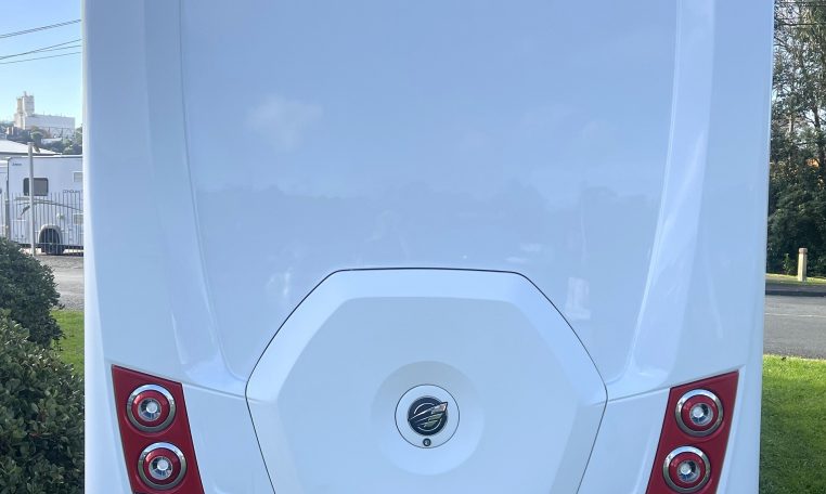 2020 Auto-Trail Frontier Delaware motorhome exterior rear view.