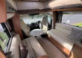2020 Auto-Trail Frontier Delaware interior showing the motorhome spacious front lounge.