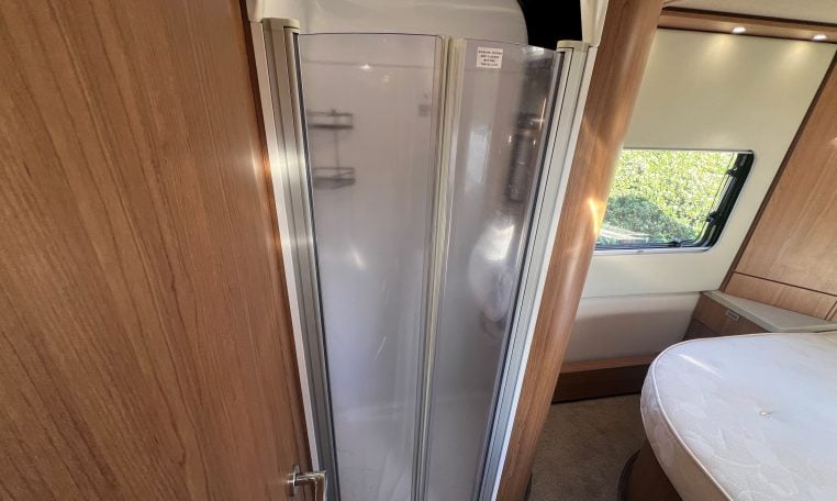 2020 Auto-Trail Frontier Delaware interior showing the spacious separate shower.
