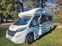 2020 Benimar Mileo 286 motorhome exterior front and habitation side view.