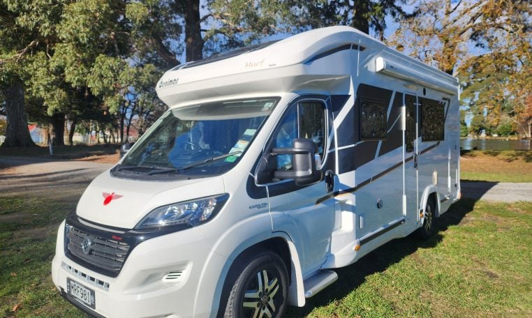 2020 Benimar Mileo 286 motorhome exterior front and habitation side view.
