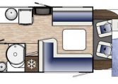 2020 Benimar Mileo 286 motorhome interior floorplan showing the layout.