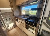 2020 Benimar Mileo 286 motorhome interior view showing the kitchen layout.