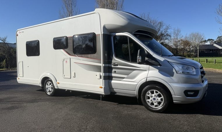 2021 Auto-Trail F-Line F74 exterior view showing the front and driver's side.