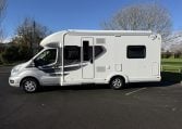 2021 Auto-Trail F-Line F74 exterior view showing the habitation door.
