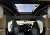 2021 Auto-Trail F-Line F74 interior view showing the sunroof over the cab bringing in natural light.