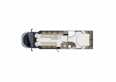 2021 Auto-Trail F-Line F74 interior floorplan layout.