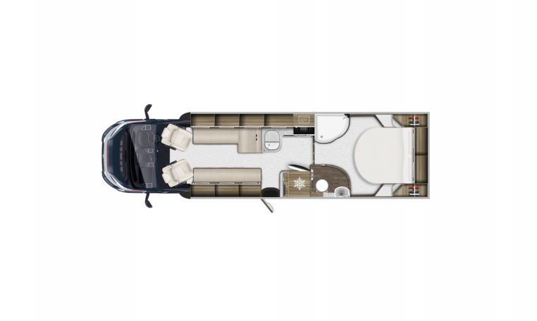 2021 Auto-Trail F-Line F74 interior floorplan layout.