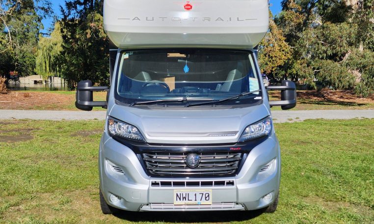 2021 Auto-Trail Frontier Comanche motorhome exterior view showing the front cab.