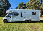 2021 Auto-Trail Frontier Comanche motorhome exterior side view showing the habitation door.