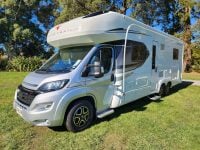 2021 Auto-Trail Frontier Comanche motorhome exterior profile view showing the front and habitation side.