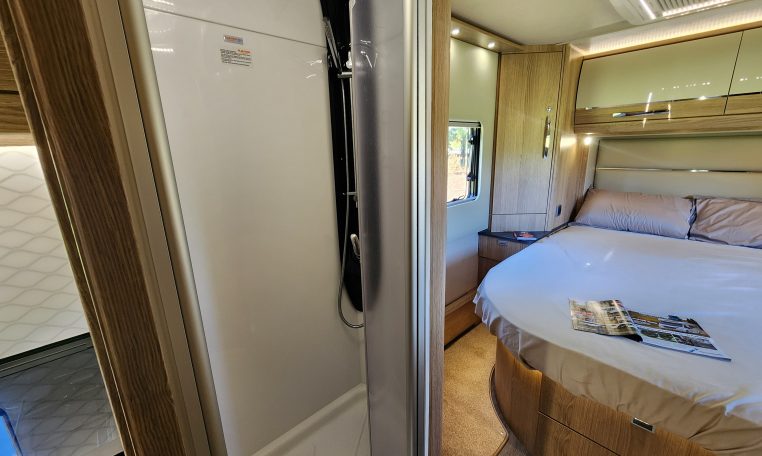 2021 Auto-Trail Frontier Comanche motorhome interior view of the separate shower.
