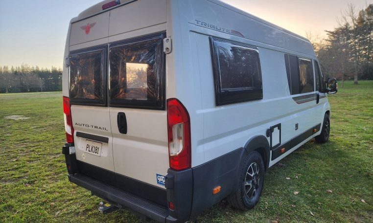 2021 Auto-Trail Tribute T680 motorhome exterior back and side view.