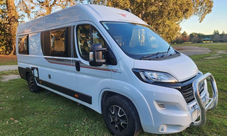 2021 Auto-Trail Tribute T680 motorhome exterior driver's side and front view.
