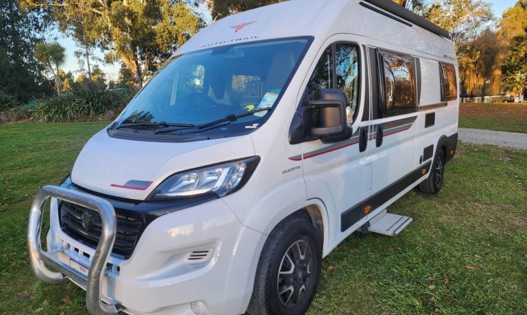 2021 Auto-Trail Tribute T680 motorhome exterior front and habitation side.