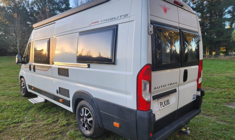 2021 Auto-Trail Tribute T680 motorhome exterior habitation side and back.