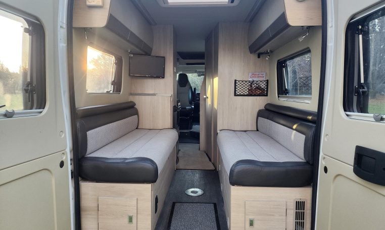 2021 Auto-Trail Tribute T680 motorhome interior view showing the rear lounge.