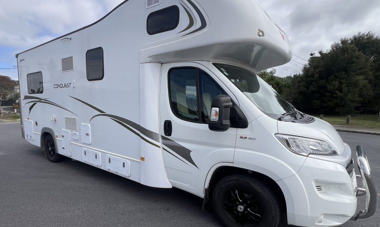 2021 Jayco Conquest FA24-4 exterior view of the driver's side.